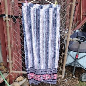 Bohemian Striped Maxi Skirt